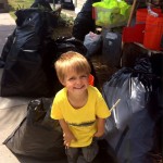 "This is a lot of trash and debris!" - OBTC's youngest member.