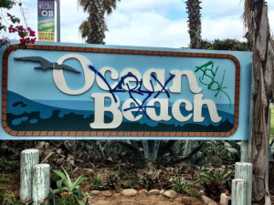 OB Entryway Sign Vandalized